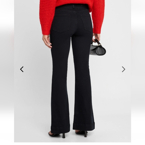 Women's Pistola bootcut Jeans size 31 black/onyx five pockets high rise stretchi - Picture 2 of 8